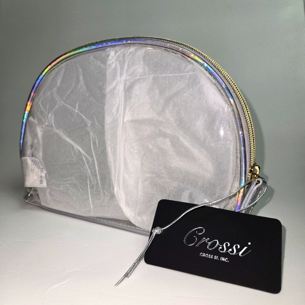 Crossi Clear Transparent Holographic cosmetics bag